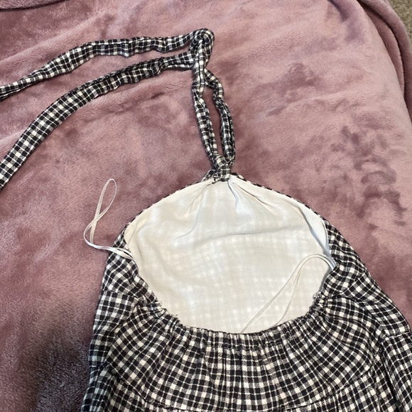 Checkered Abercrombie high-neck mini dress - Picture 3 of 4